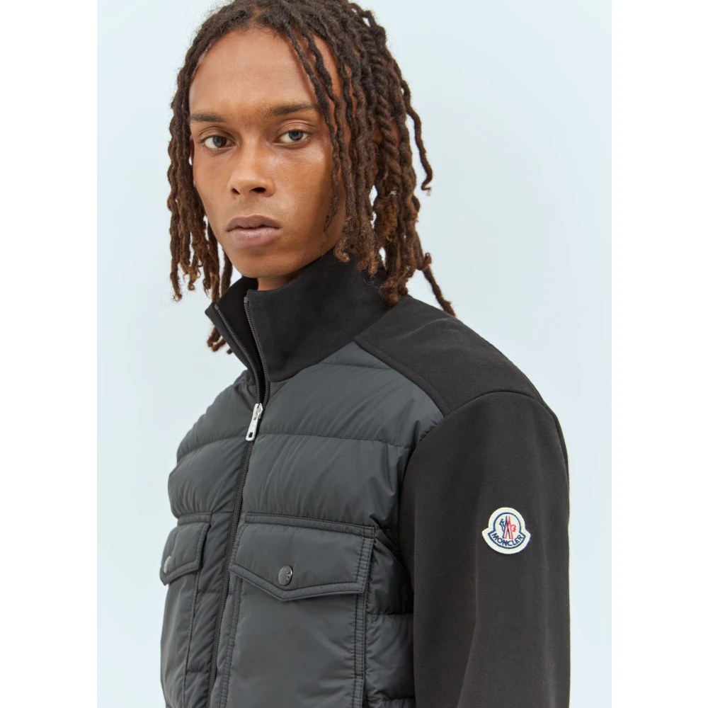 Moncler Gewatteerde Zip-Up Vest Black Heren