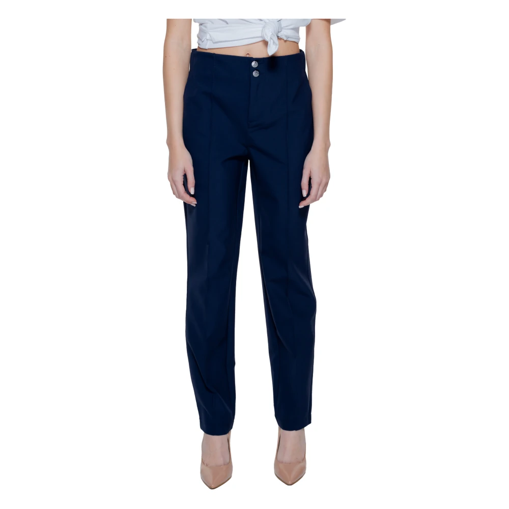 Street One Blauwe Broek met Zakken en Knopen Blue Dames