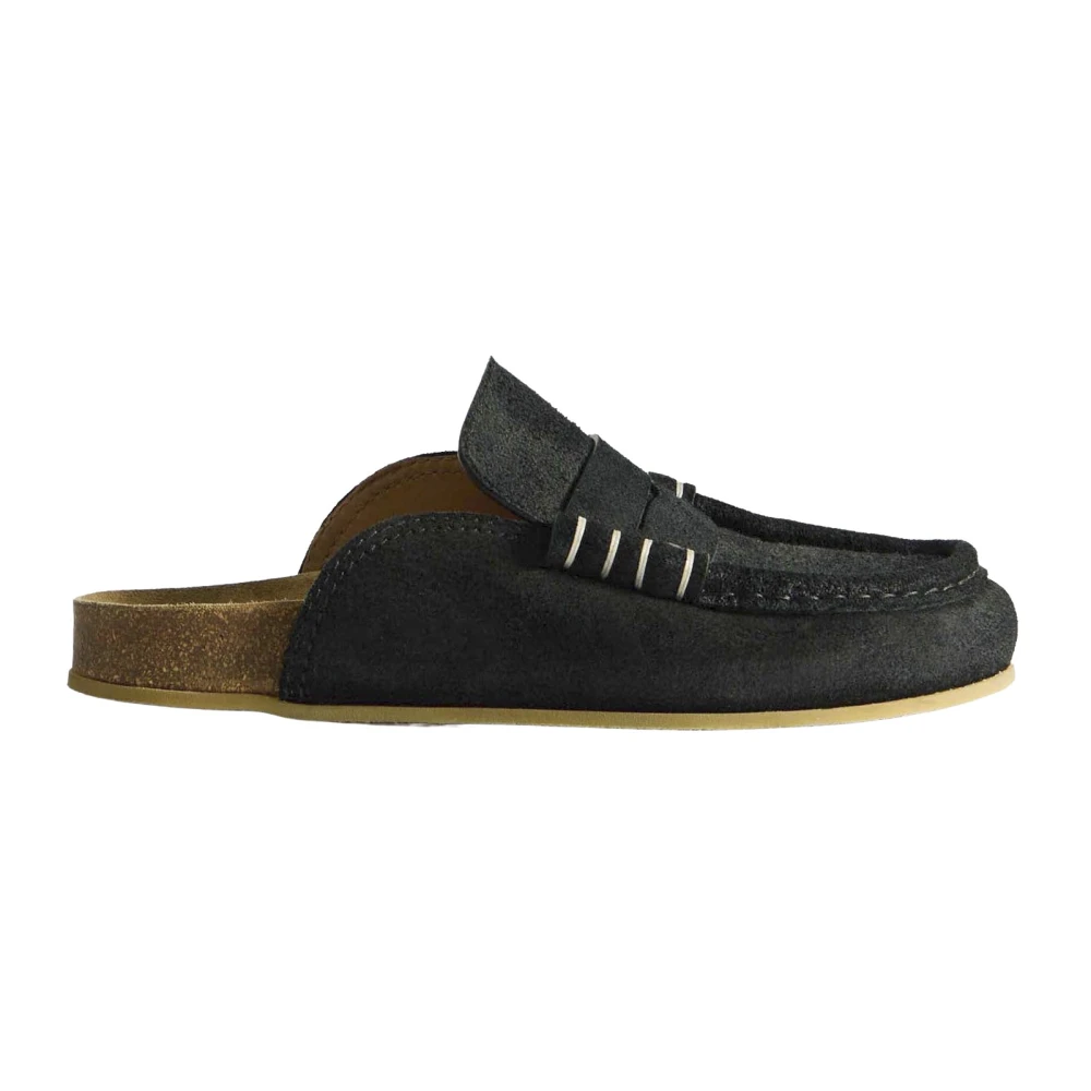 Jw Anderson Women's Black Stitch Loafer Mules