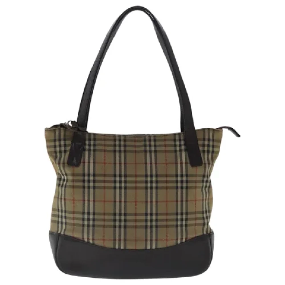 Burberry Vintage Pre-owned Canvas shoulder-bags Beige Dames