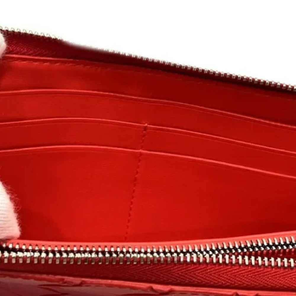 Bottega Veneta Vintage Pre-owned Cotton wallets Red Dames