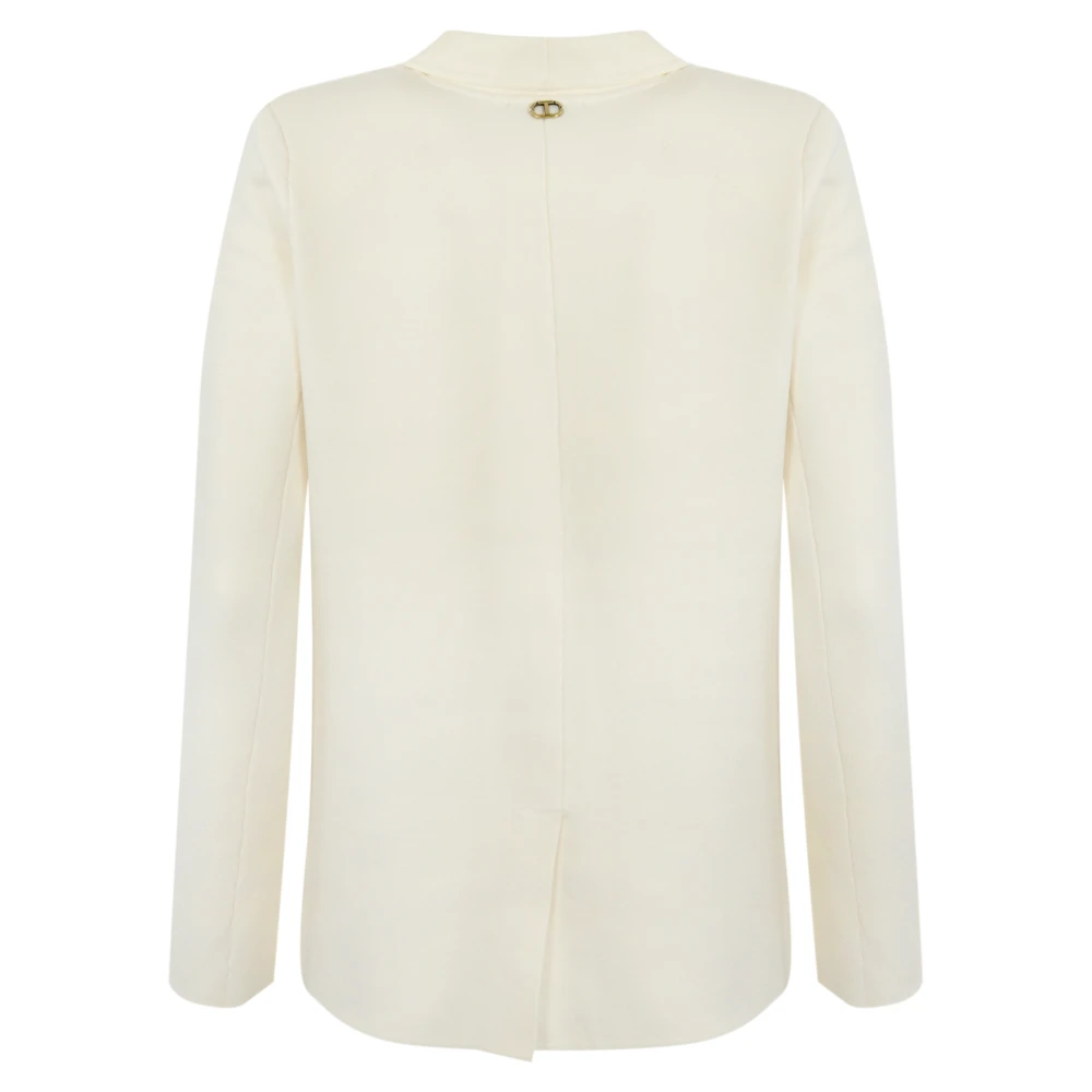 Twinset Gebreide Jersey Blazer met Klemmen Beige Dames