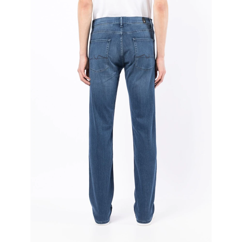 7 For All Mankind Slim Fit Jeans Donkerblauw Blue Heren