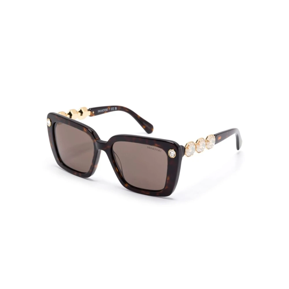 Swarovski Women's Brown Sunglasses, 55 Mm, Sunglasses
