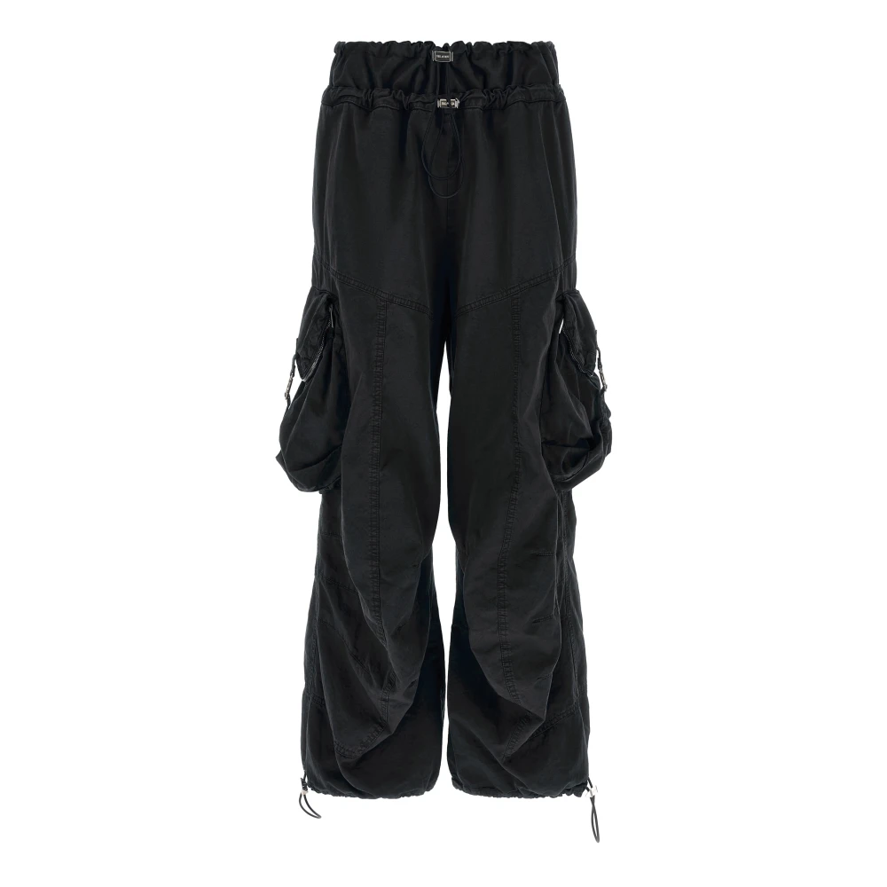 The Attico Black Trousers - Female - Wide Trousers - 3XS - Trousers