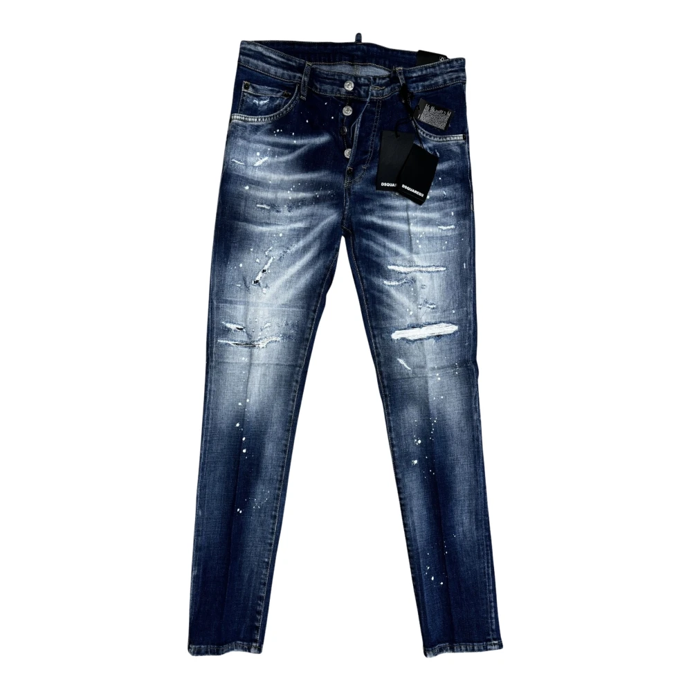 Dsquared2 Stiliga Jeans för Män Blue, Herr