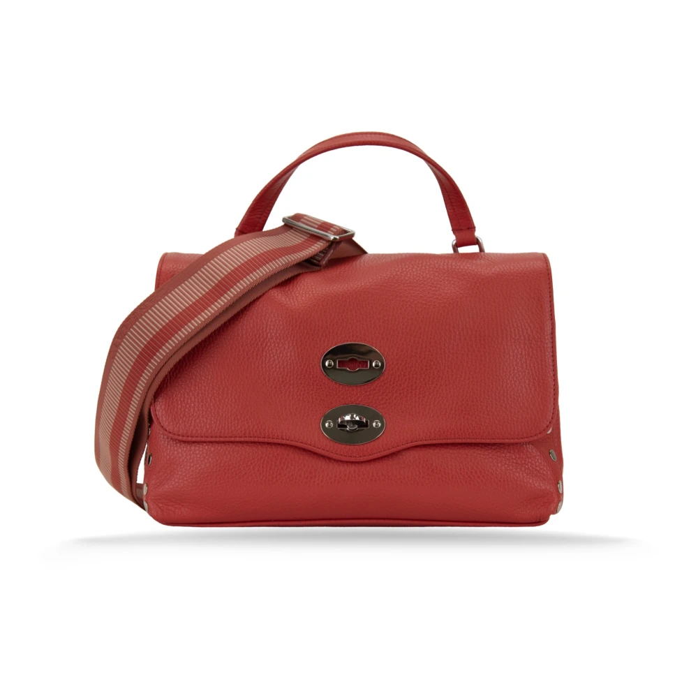 Zanellato Women's Red Grained Leather Shoulder Bag