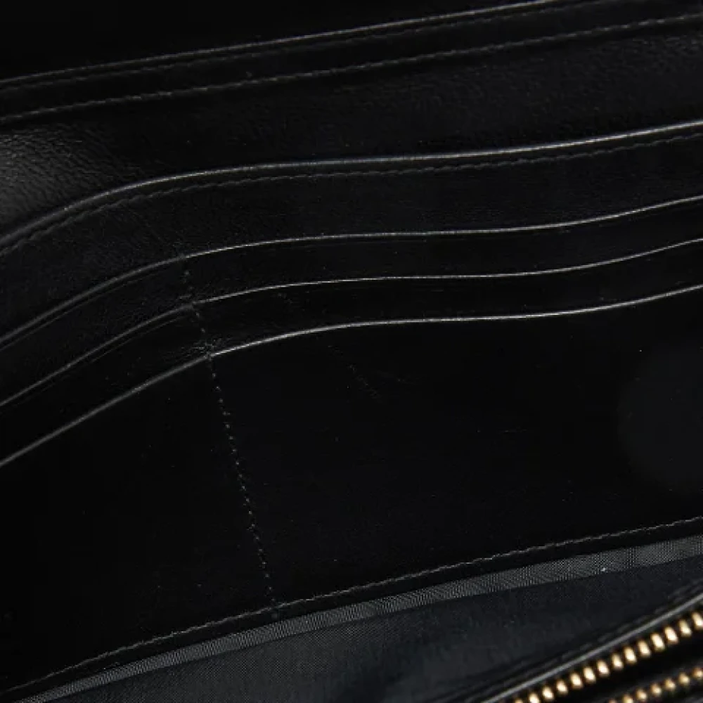 Dior Vintage Pre-owned Leather wallets Black Dames