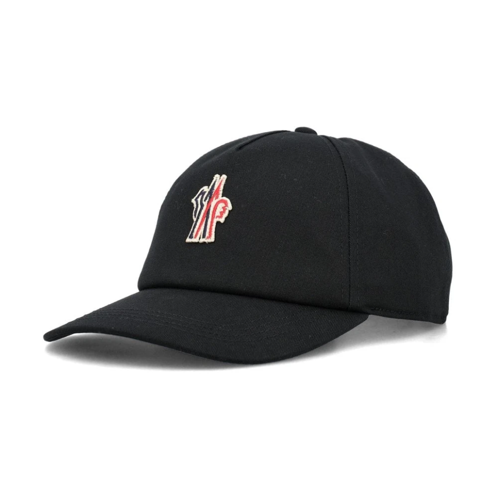 Moncler Grenoble Branding Canvas Cap Zwart Black Unisex