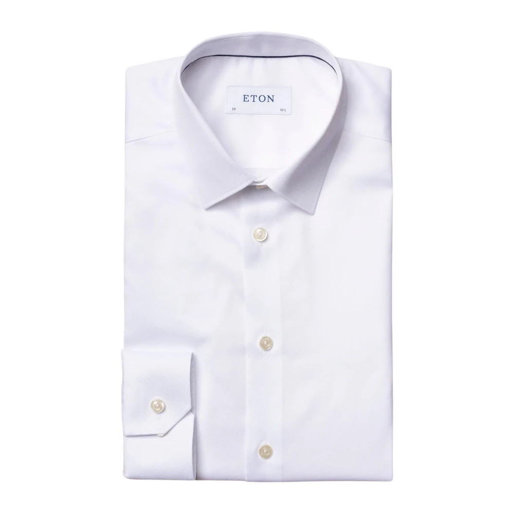 Eton Klassieke Signature Twill Overhemd White Heren