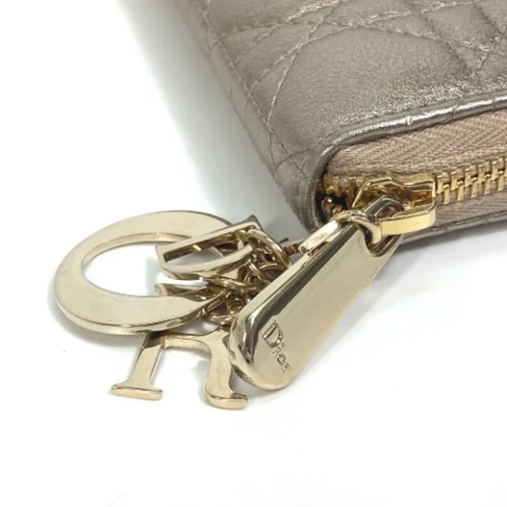 Dior Vintage Pre-owned Leather wallets Yellow Dames