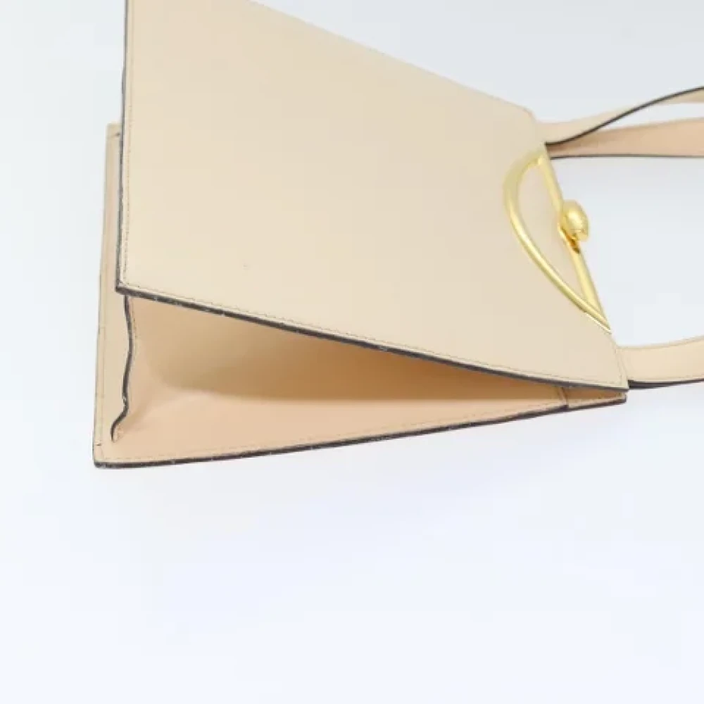 Celine Vintage Pre-owned Leather handbags Beige Dames