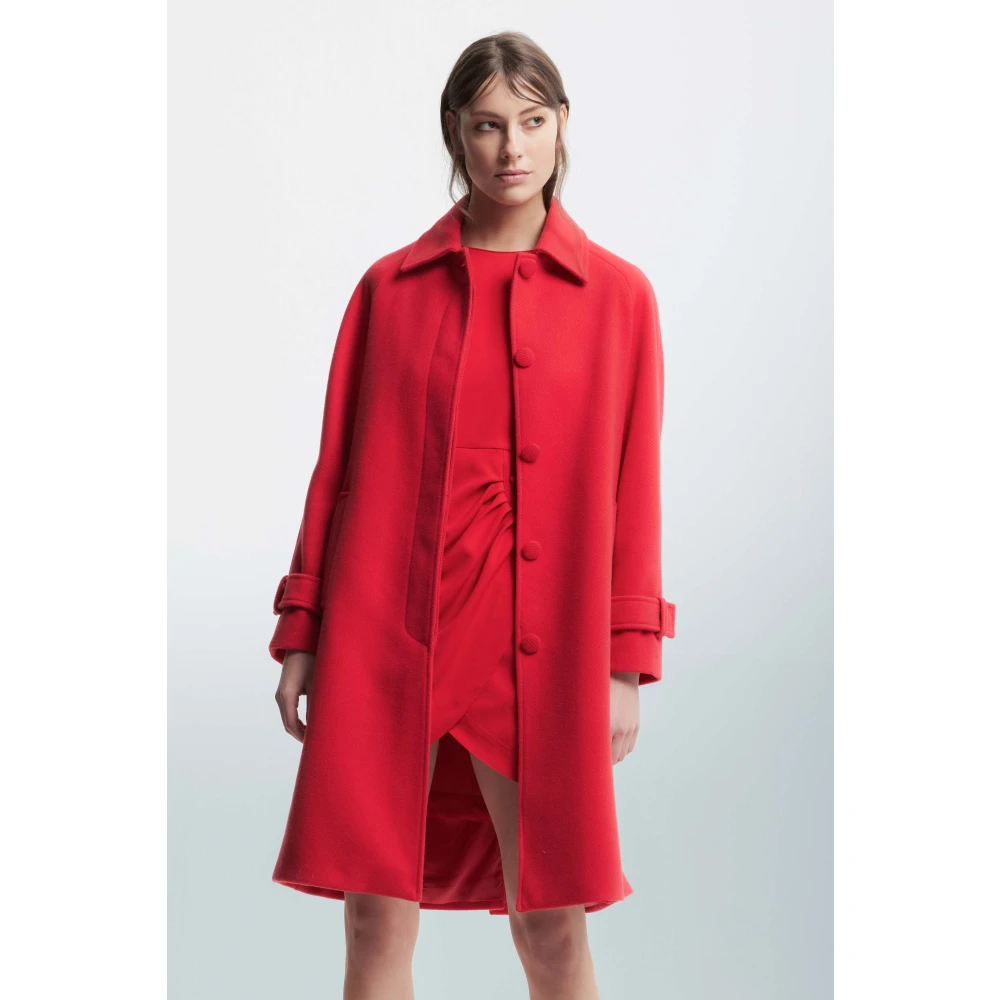Kocca Stijlvolle Minimalistische Jas Red Dames