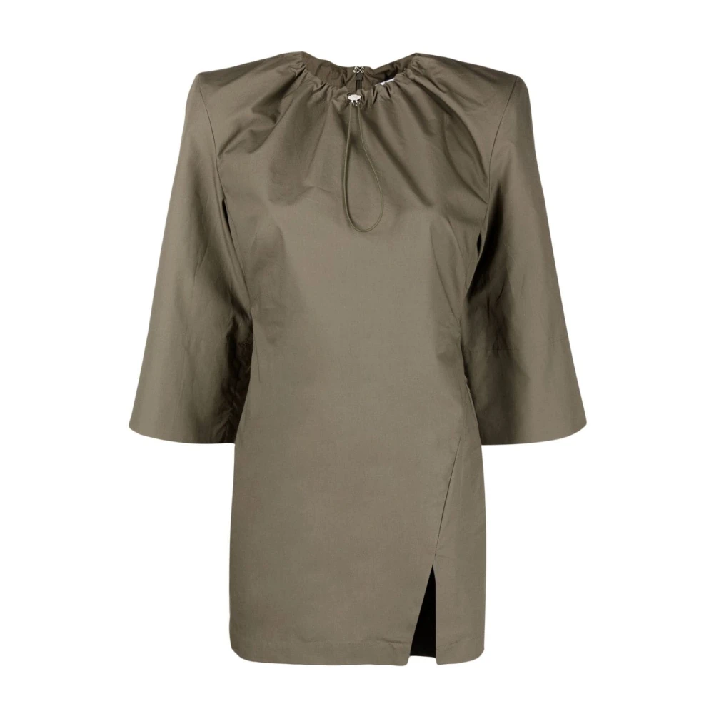 The Attico Groene Katoenen Mini Blouse Green Dames