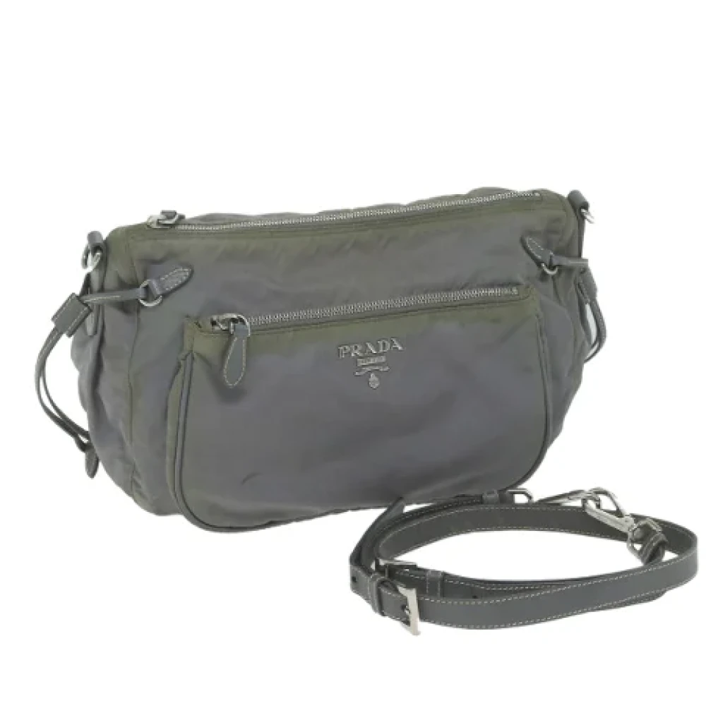 Prada Vintage Pre-owned Nylon prada-bags Gray Dames