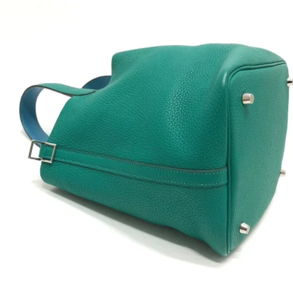Hermès Vintage Pre-owned Leather handbags Green Dames