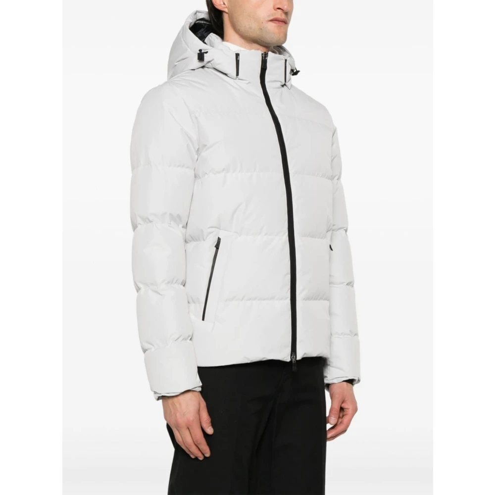 Herno Witte Parka Jas voor Mannen White Heren