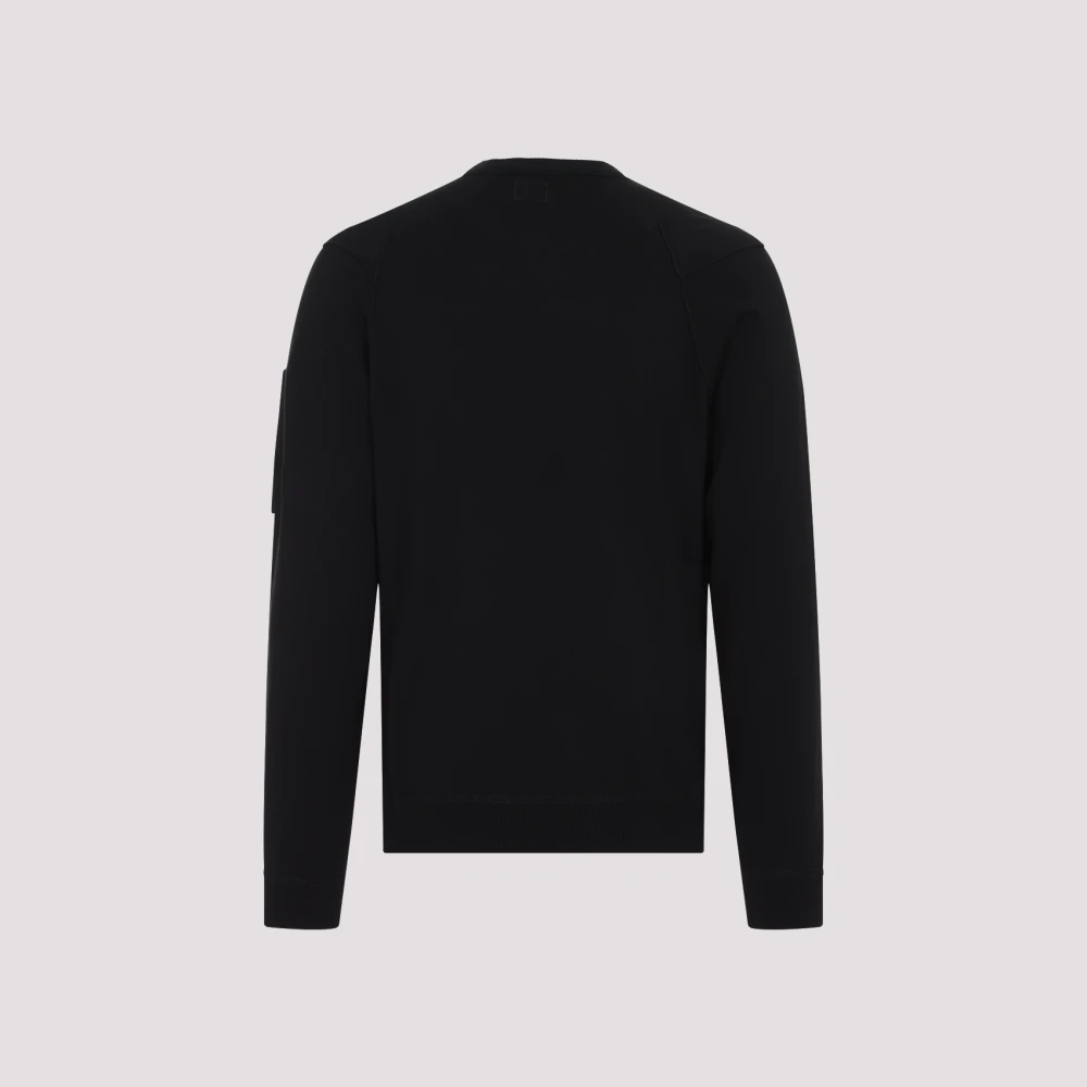 C.P. Company Zwarte Gebreide Crew Neck Trui Black Heren