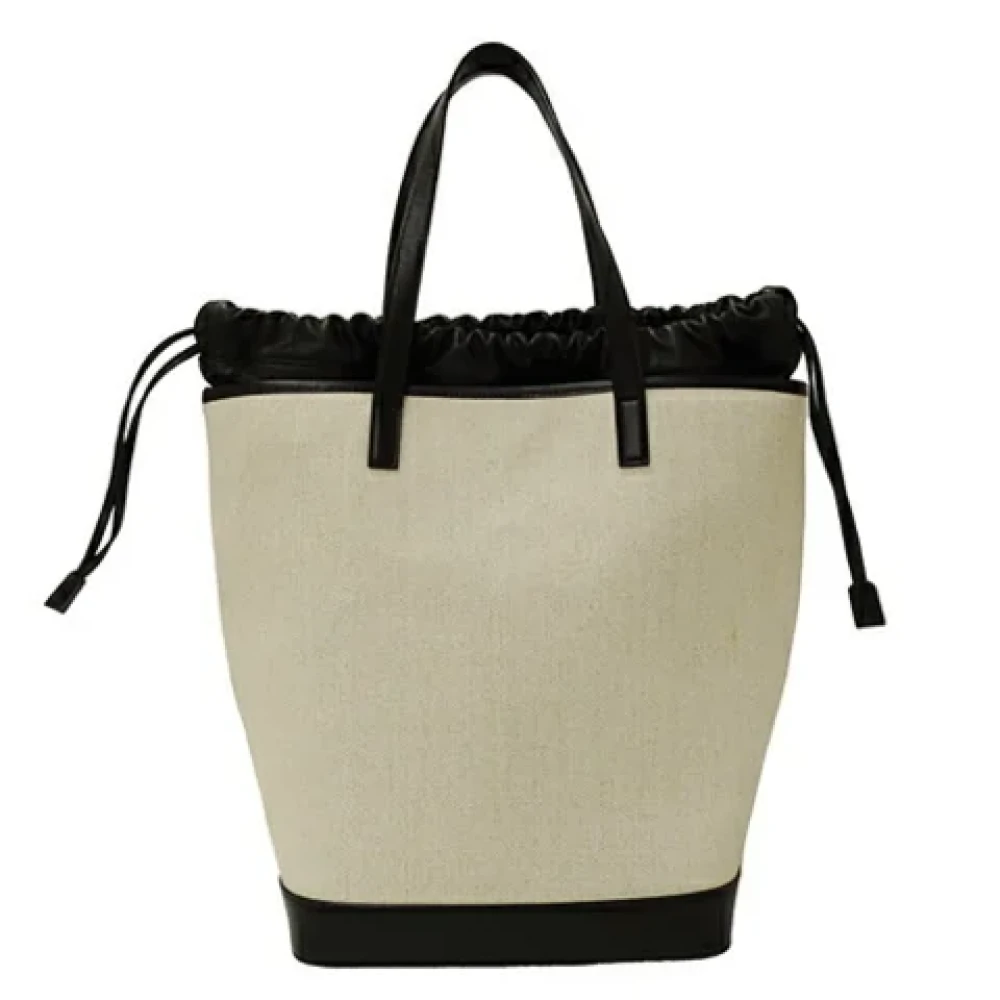Yves Saint Laurent Vintage Pre-owned Coated canvas handbags White Dames
