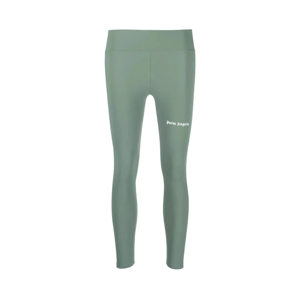 Palm Angels Groene leggings met zijstrepen Green Dames