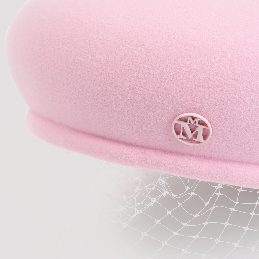 Maison Michel Bubblegum New Bonnie Wool Felt Hat Pink Dames