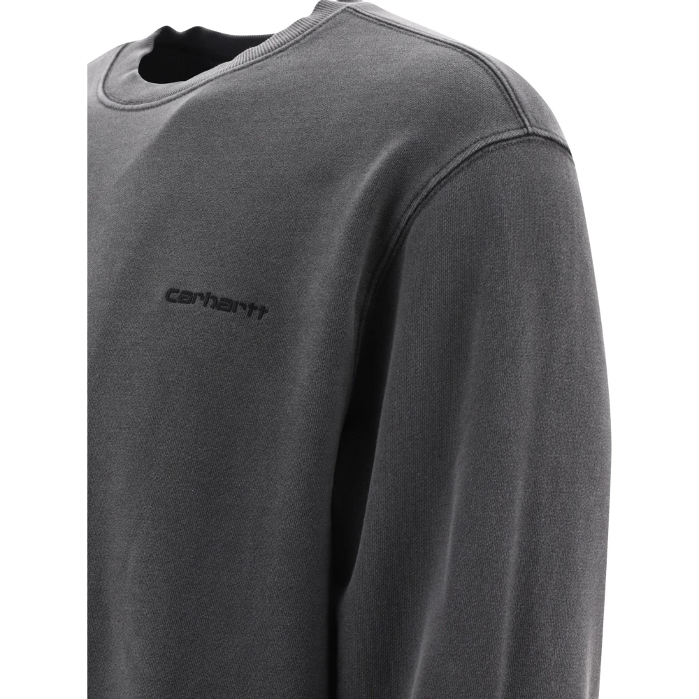 Carhartt WIP Duster Script Sweatshirt 100% Katoen Gray Heren