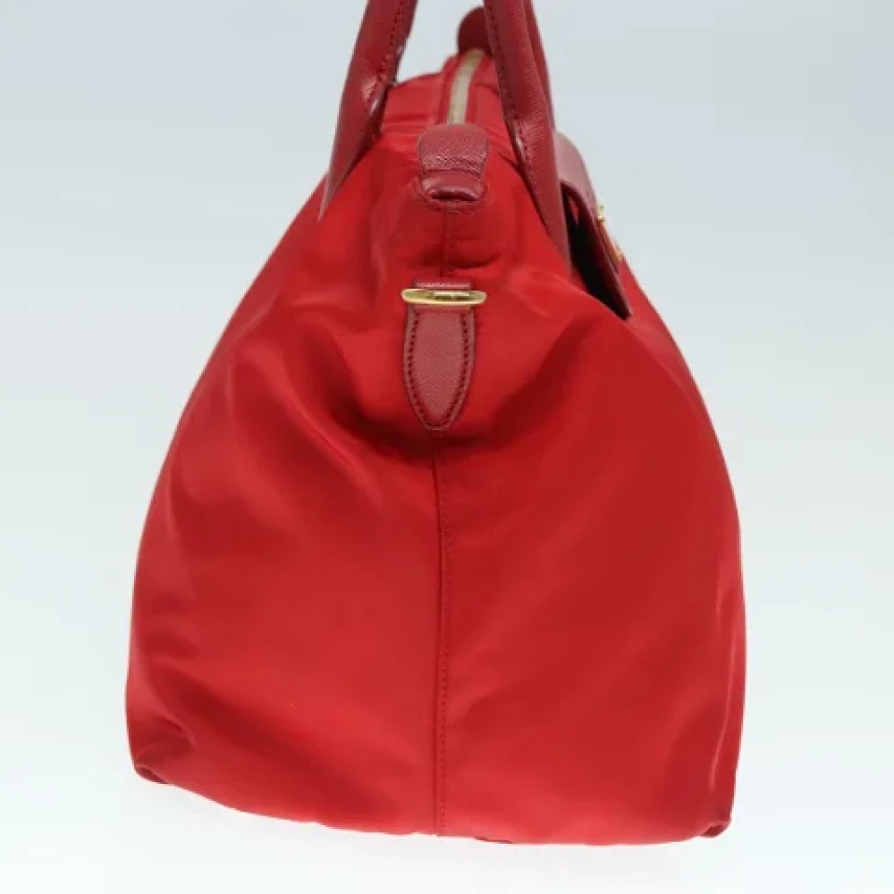 Prada Vintage Pre-owned Leather handbags Red Dames