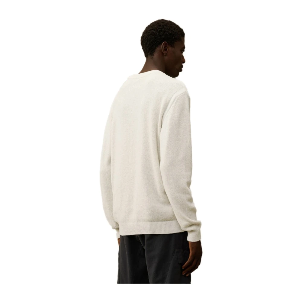 C.P. Company Witte Melange Crewneck Trui met Vanisé White Heren