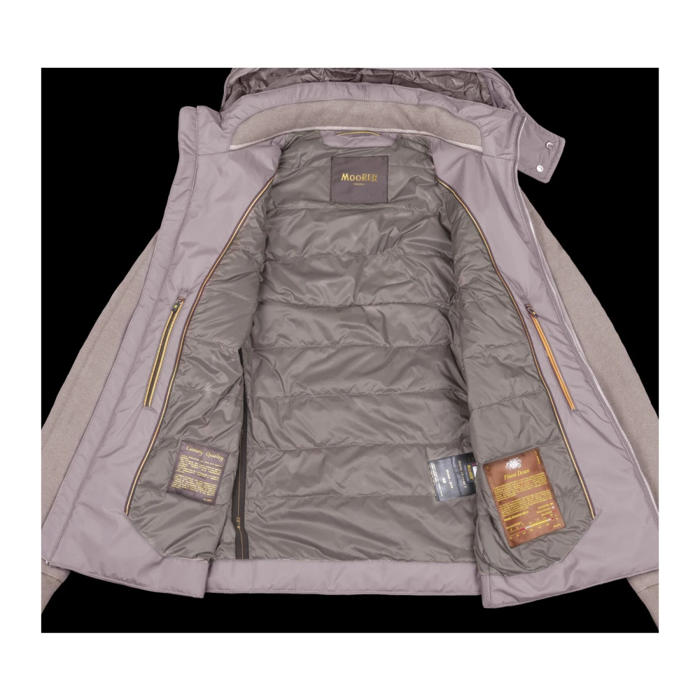 Moorer Bomberjack met Afneembare Mouwen Beige Heren