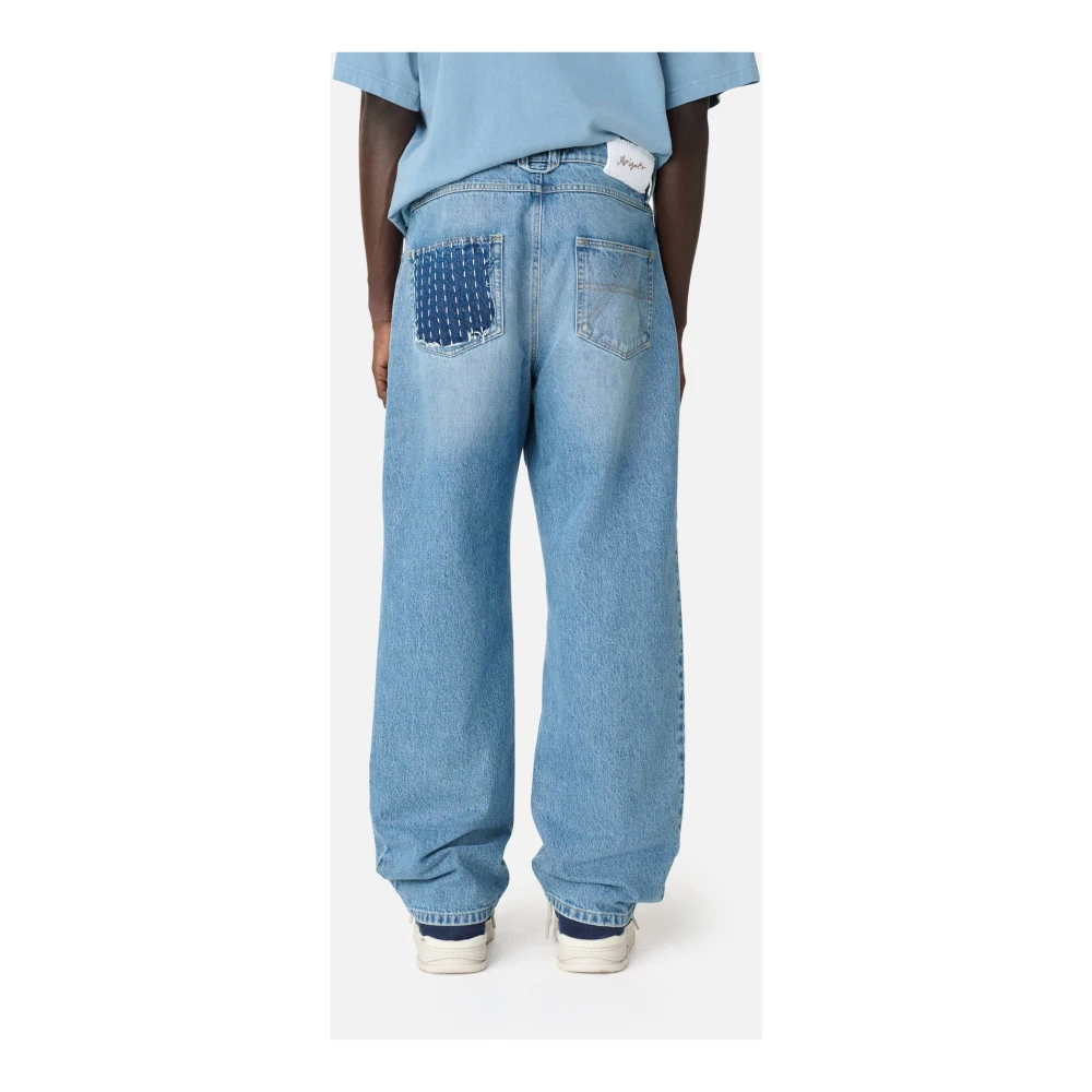 Axel Arigato Patchwork Relaxed Jeans Blue Heren