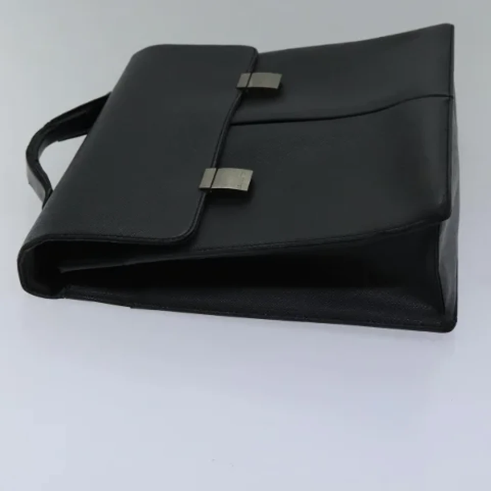 Louis Vuitton Vintage Pre-owned Leather briefcases Black Dames
