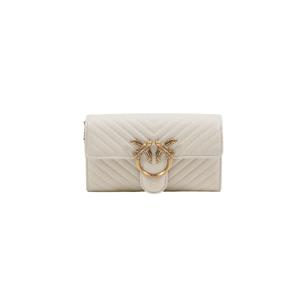 Pinko Women's White Leather Shoulder Bag
