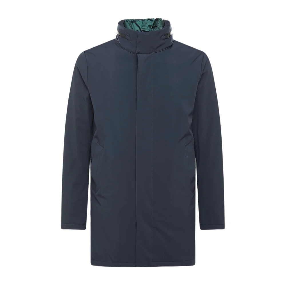 People of Shibuya Technische Parka met Verborgen Capuchon Blue Heren