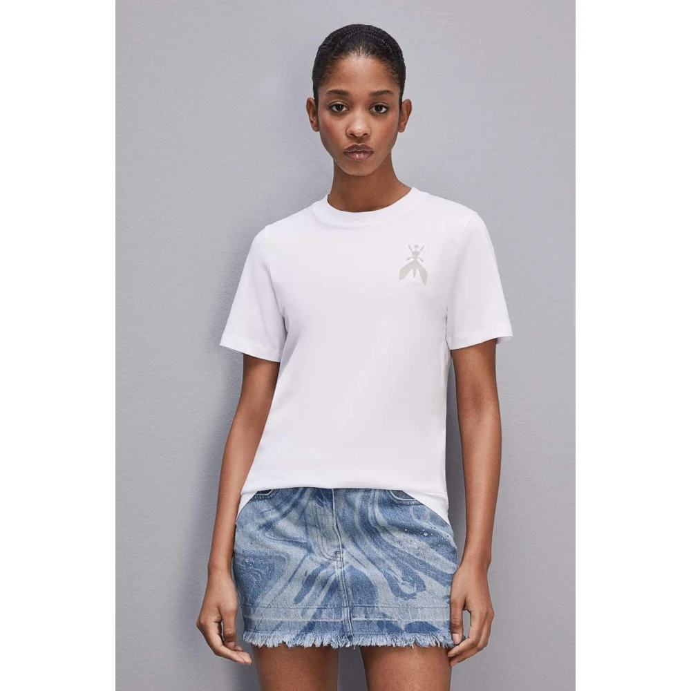 PATRIZIA PEPE Biaco Ottico T-Shirt White Dames