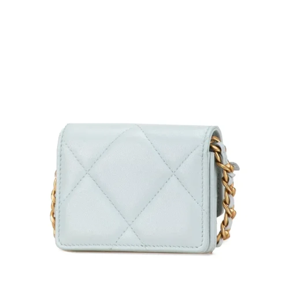 Chanel Vintage Pre-owned Leather crossbody-bags Blue Dames