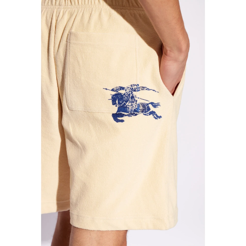 Burberry Shorts met logo Beige Heren