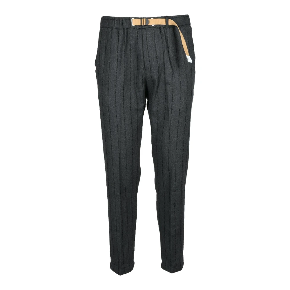 White Sand Katoenmix Casual Broek Gray Heren