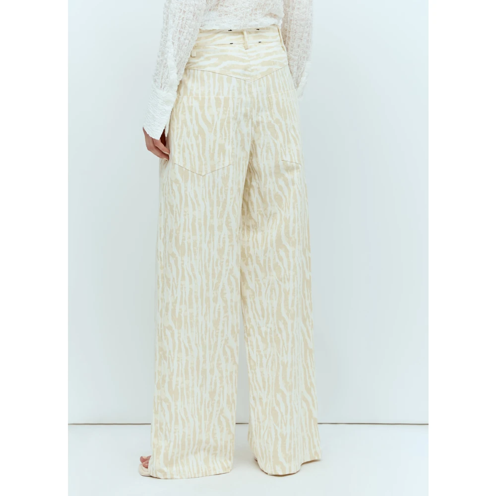 Song for the Mute Gedrukte katoenen broek Beige Dames