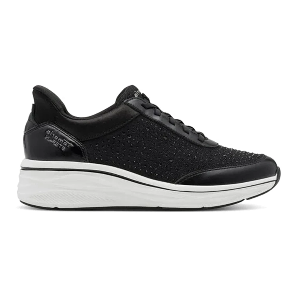 Tamaris Women's Black Sneakers With Shiny Details