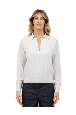 Vid hals Polo Shirt
