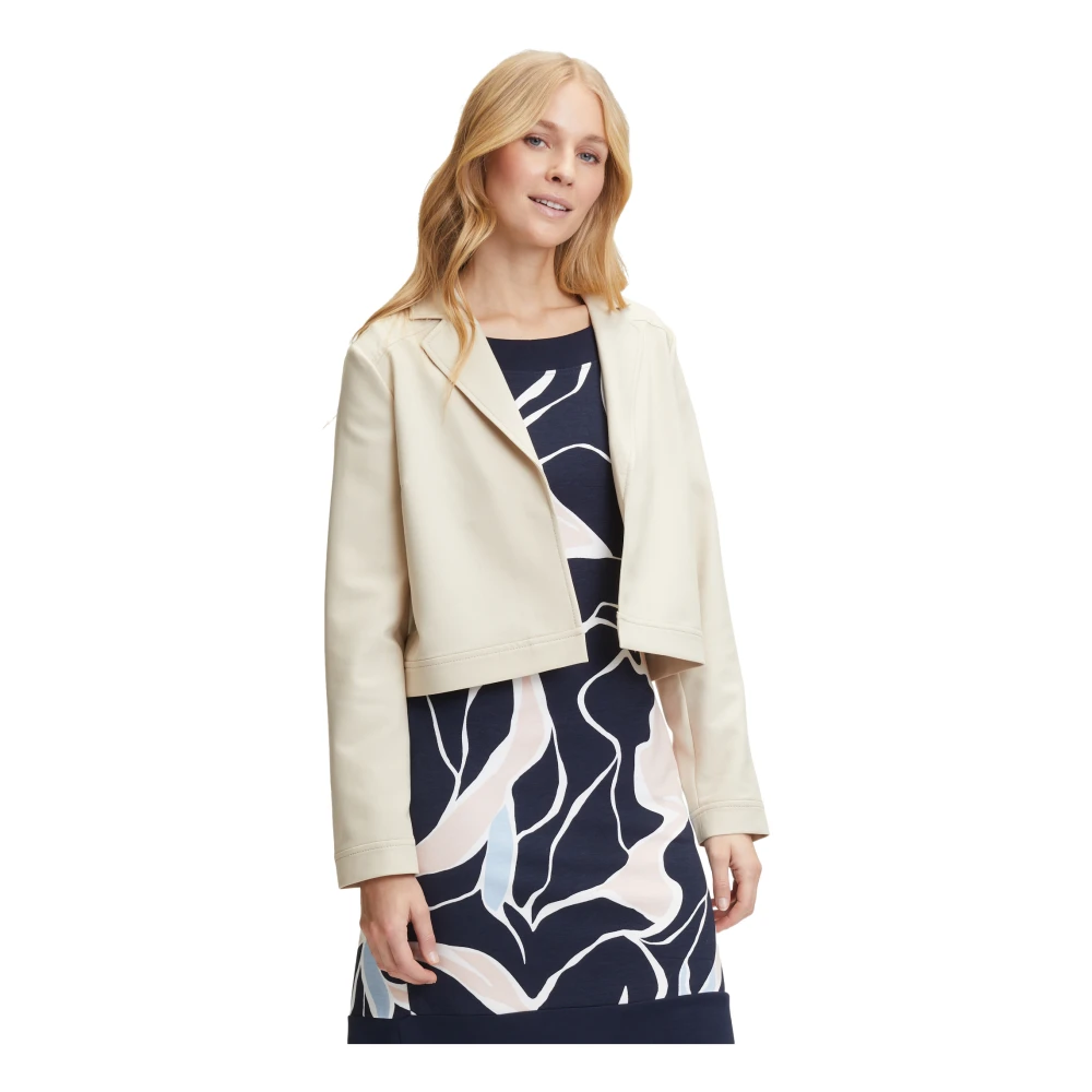 Betty Barclay Lange Mouw Casual Blazer Beige Dames