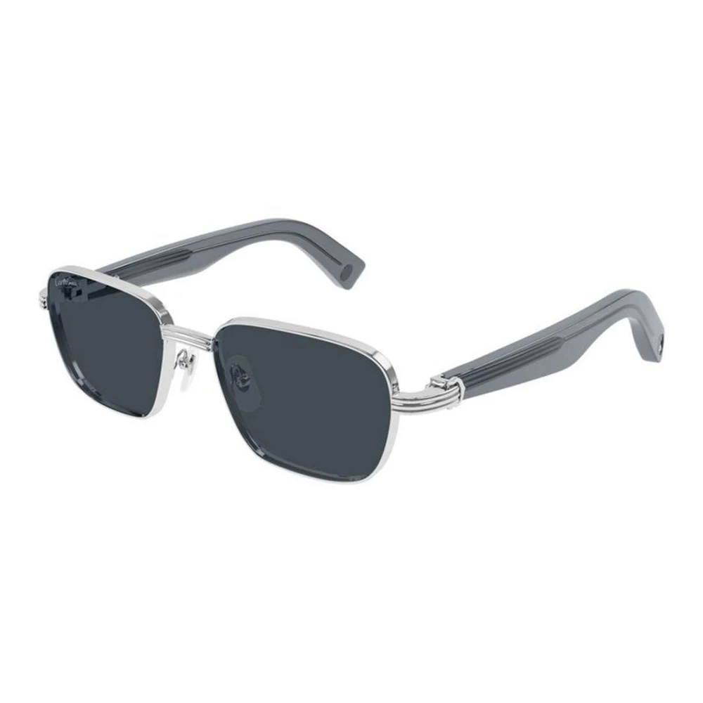 Cartier Men's Gray Sunglasses, 55 Mm, Square Sunglasses