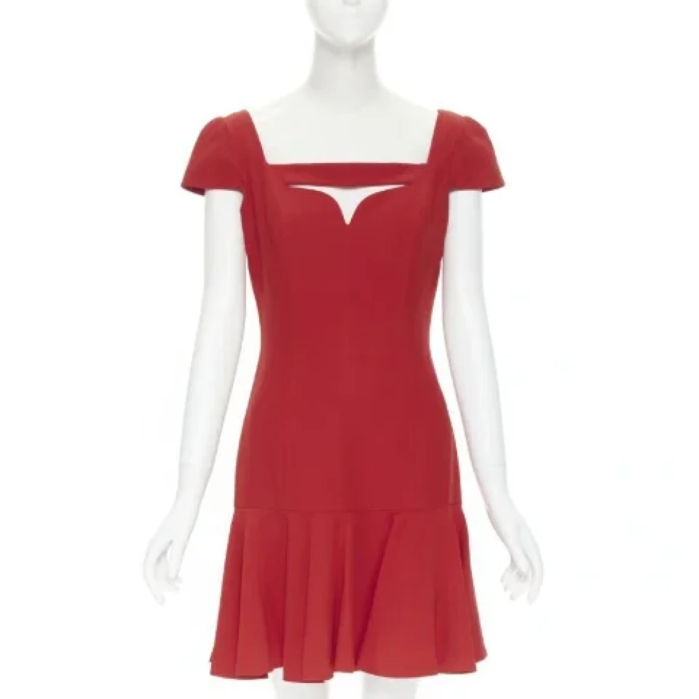 Alexander McQueen Pre-owned Acetate dresses Red Dames