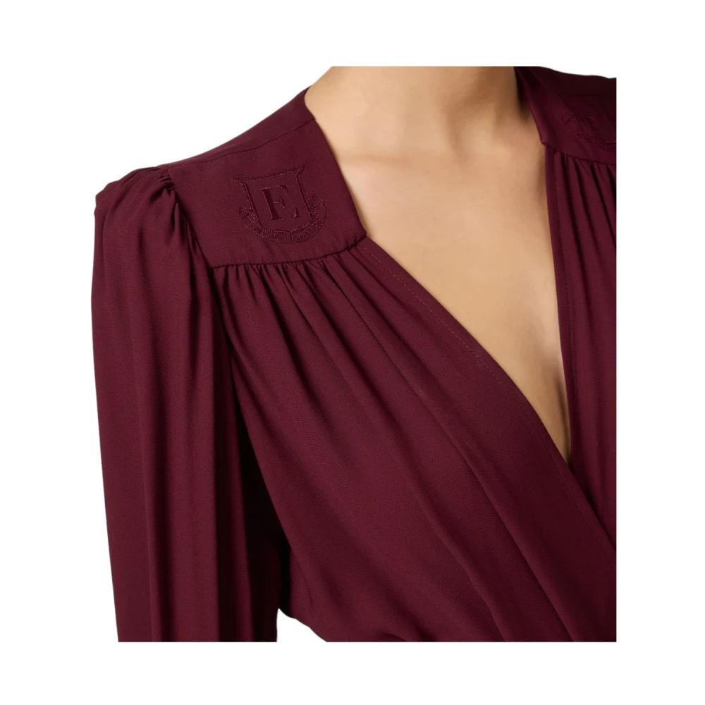 Elisabetta Franchi Stijlvolle Blouse voor Vrouwen Brown Dames