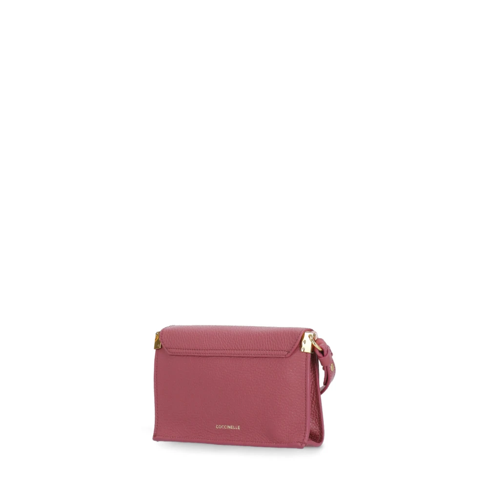 Coccinelle Fuchsia Schoudertas van leer voor vrouwen Pink Dames