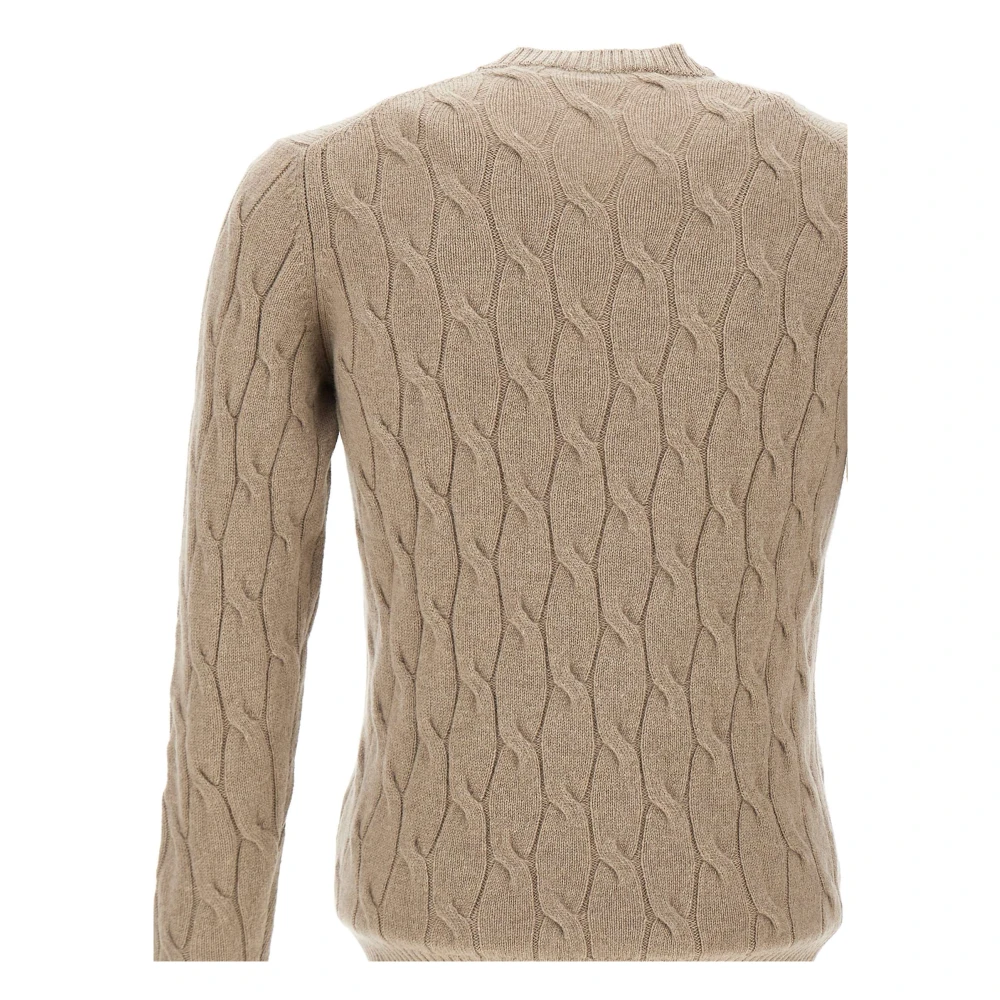 Filippo De Laurentiis Heren Wol Kasjmier Trui Duif Grijs Beige Heren