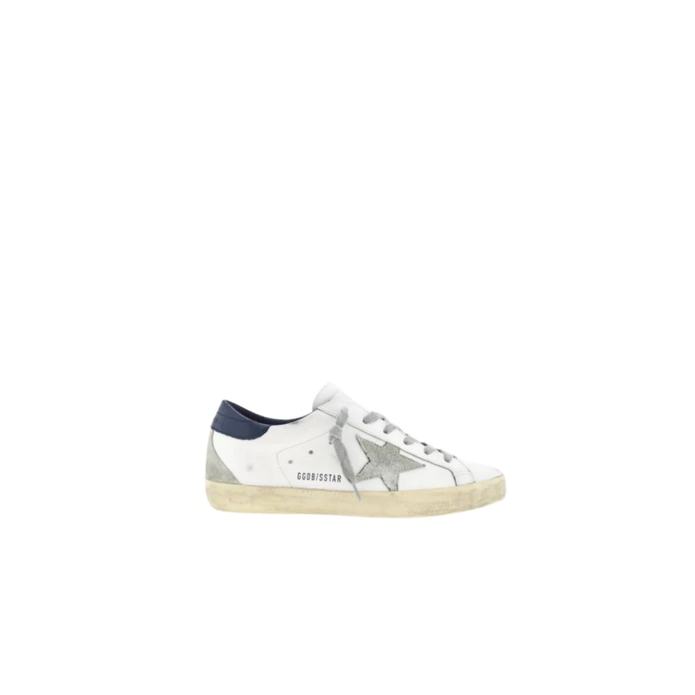 Golden Goose Blå Super-Star Sneakers Handgjorda i Italien White, Herr