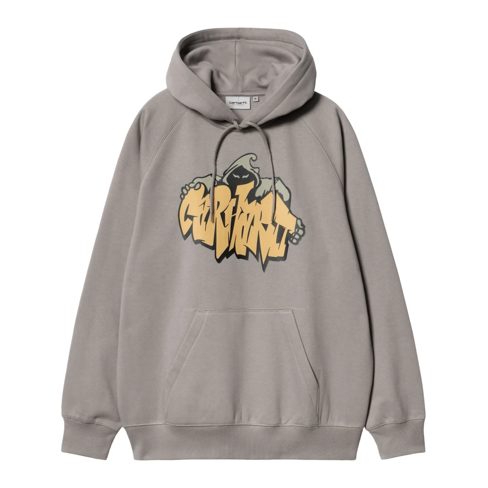 Carhartt WIP Grijze Print Hoodie Gray Heren