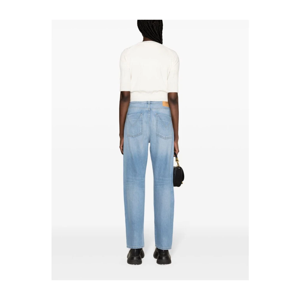 Max Mara Blauwe denim jeans met vijf zakken Blue Dames