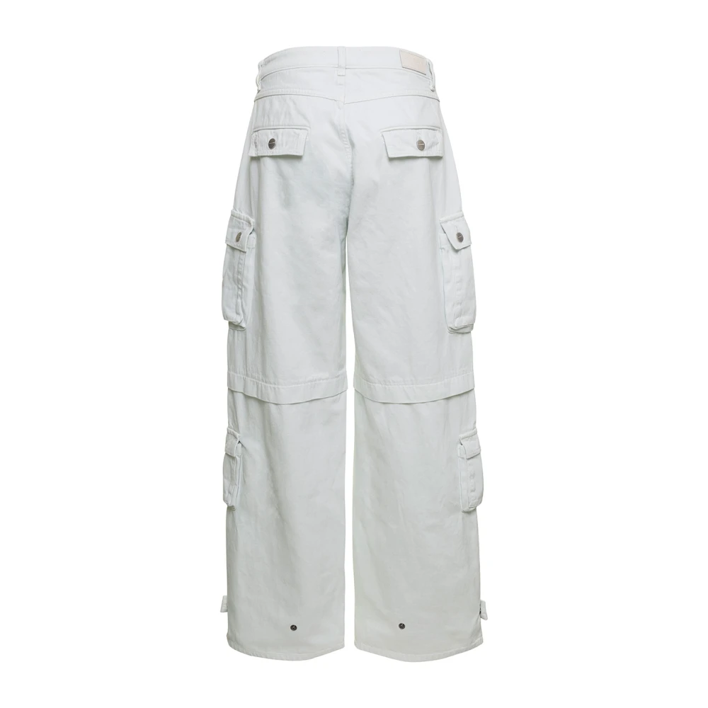 Icon Denim Wide Trousers White Dames